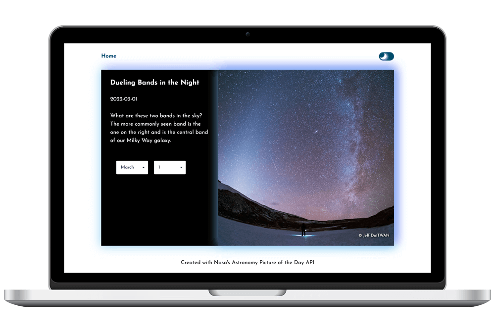 screen capture of NASA birthday